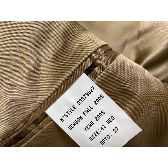 Brooks Brothers 346 Mens Camel Hair Blazer Jacket Size 41R Sports Coat Beige Vtg - Picture 10 of 16
